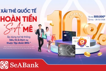 Ưu đãi hoàn tiền lên tới 10% khi thanh toán thẻ quốc tế tại hệ thống CTTV BRG 